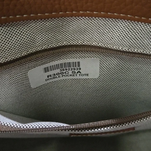 Dooney & Bourke Double Pocket Tote, Brown Leather - Picture 6 of 8